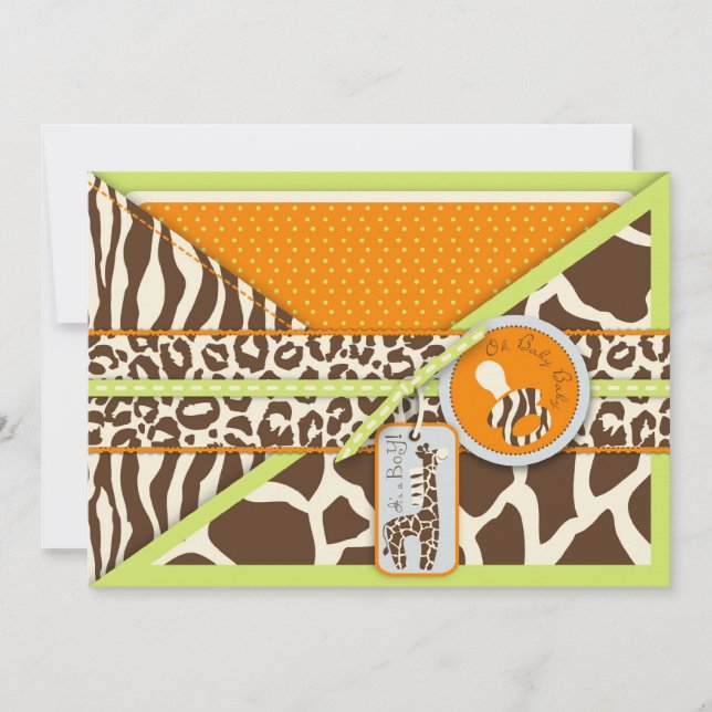 Einladungs-Karte 2 des Safari-Jungen-LGR Einladung (Vorderseite)