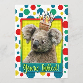 Einladungs-kleiner Kuchen - Koala Einladung