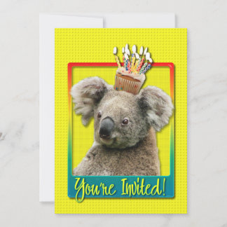 Einladungs-kleiner Kuchen - Koala Einladung