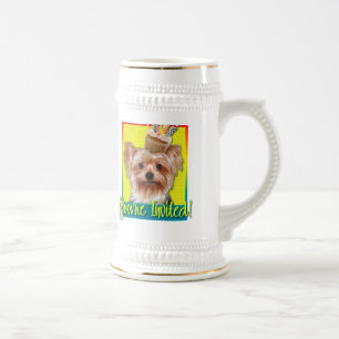 Einladungs-kleiner Kuchen - Yorkshire Terrier Bierglas