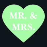 Einladungs-Minze Grün Herz-Aufkleber<br><div class="desc">Color Design Mint Green Personalizable Siegel Stickers For Wedding Mint Green and White - Hochzeitsberater müssen in der Regel feststellen: Was ist heutzutage beliebt, wenn es um Hochzeitsaufkleber geht? Diese sind gut konzipiert und machen Ihre eigenen Aufkleber für den grünen und weißen Hochzeitsminz zu einem perfekten Ergebnis für Postkarten, die...</div>