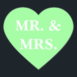 Einladungs-Minze Grün Herz-Aufkleber<br><div class="desc">Color Design Mint Green Personalizable Siegel Stickers For Wedding Mint Green and White - Hochzeitsberater müssen in der Regel feststellen: Was ist heutzutage beliebt, wenn es um Hochzeitsaufkleber geht? Diese sind gut konzipiert und machen Ihre eigenen Aufkleber für den grünen und weißen Hochzeitsminz zu einem perfekten Ergebnis für Postkarten, die...</div>