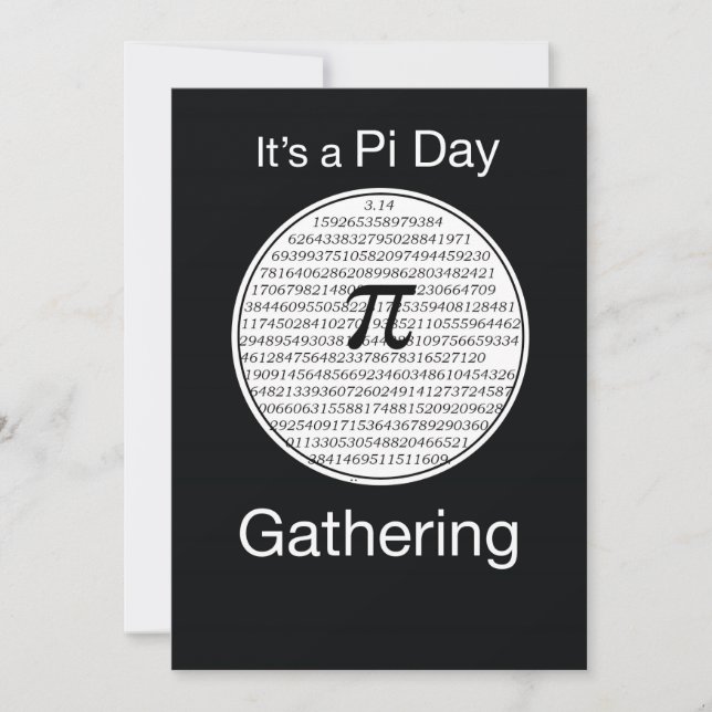 Einladungs-Pi-Day-Party-Circle, benutzerdefinierba Einladung (Vorderseite)