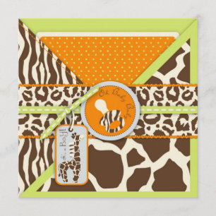 Einladungs-Quadrat des Safari-Jungen-LGR Einladung