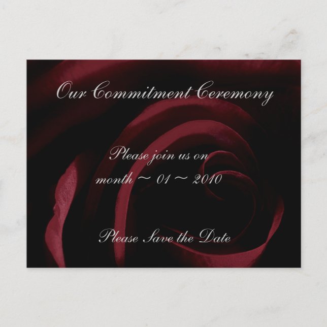 Einladungs-Save the Date-Vorlagenkarte für Hochzei Ankündigungspostkarte (Vorderseite)