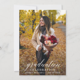 Einladungs-Skript der Graduierungspartei mit Foto Einladung