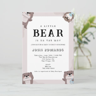 Einladungsdesign für Little Bear Baby Shower Einladung