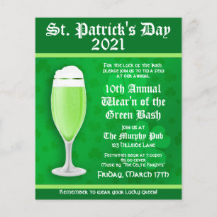 Einladungsflyer zum St. Patrick's Day Event Flyer