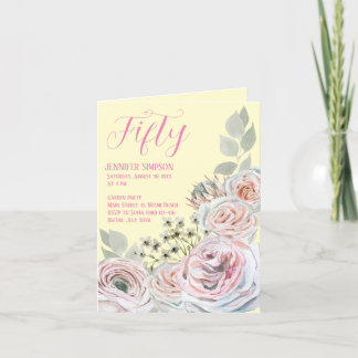 Einladungsformular für geklappte Geburtstagskarte  Dankeskarte