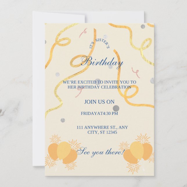 Einladungsgröße: 5" x 7" einladung (Vorderseite)