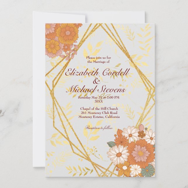 Einladungsgröße für Hochzeiten: 5"x7", Papier: Mat Einladung (Vorderseite)