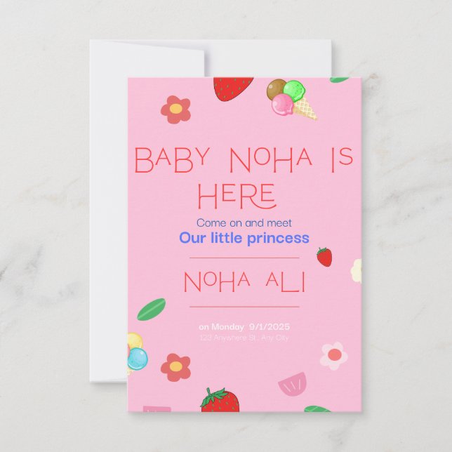 Einladungskarte (Vorderseite)