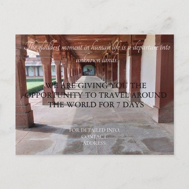 Einladungskarte Ankündigungspostkarte (Vorderseite)