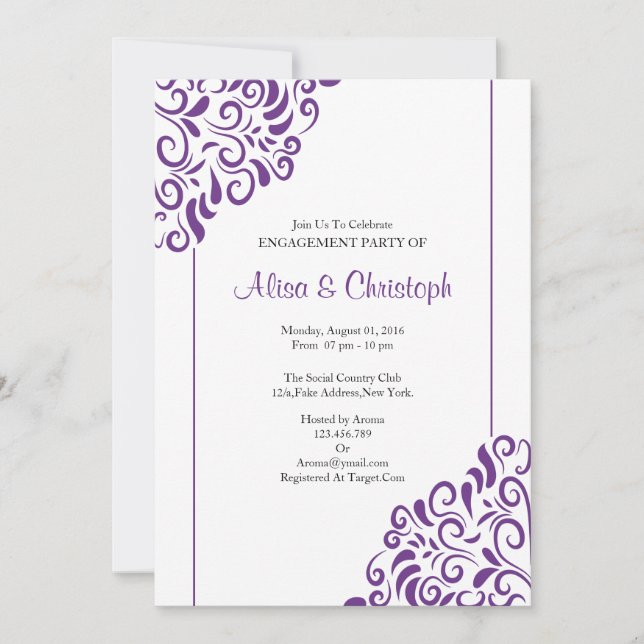 Einladungskarte der Interessenten Einladung (Vorderseite)