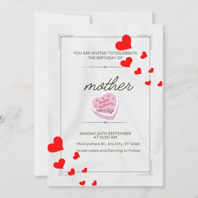 Einladungskarte Einladung (Vorderseite)