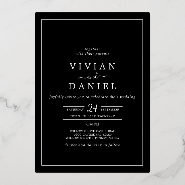 Einladungskarte Folieneinladung (Vorderseite)