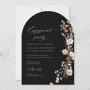 Einladungskarte für Boho Engagement Party-Wildblum Einladung