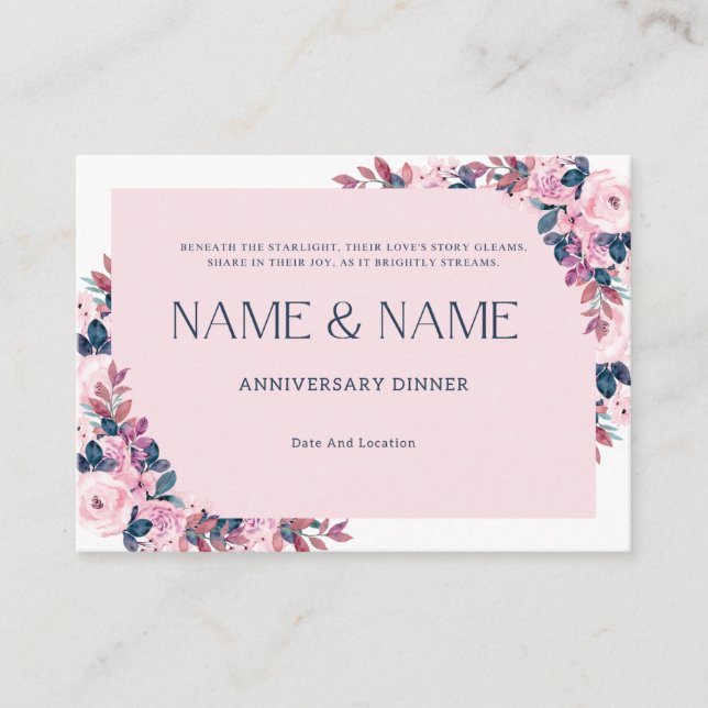 Einladungskarte für botanische Rahmen (Vorderseite)