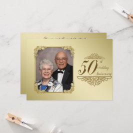 Einladungskarte für das 50. Foto zum Hochzeitstag Einladung