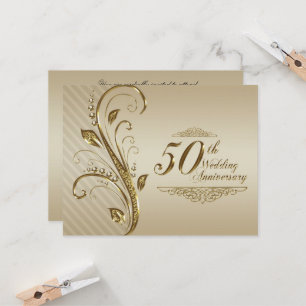 Einladungskarte für das 50. Hochzeitstag Einladung