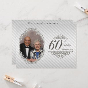 Einladungskarte für das 60. Hochzeitstag Foto Einladung