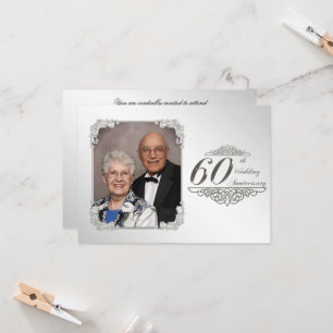 Einladungskarte für das 60. Hochzeitstag Foto Einladung