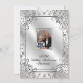 Einladungskarte für das 60. Hochzeitstag Foto Einladung