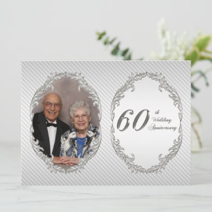 Einladungskarte für das 60. Hochzeitstag Foto Einladung