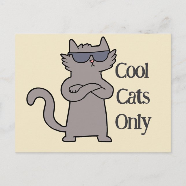 Einladungskarte für das 'Cool Cats Only'-Event (Vorderseite)