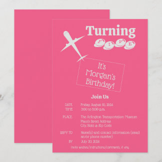 Einladungskarte für das Personalisierte Luftfahrze Einladung