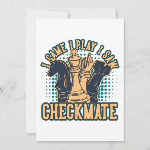 Einladungskarte für das Vintage Schachturnier Einladung