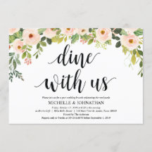 Einladungskarte für den eleganten Blush Post Weddi