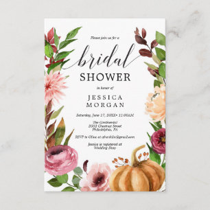Einladungskarte für den Herbst Bliss Bridal Einladung