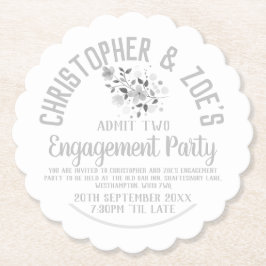 Einladungskarte für den Untersetzer des Einladungs