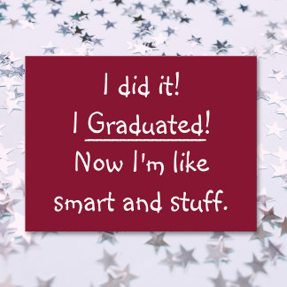 Einladungskarte für die Funny Smart Grad Graduatio