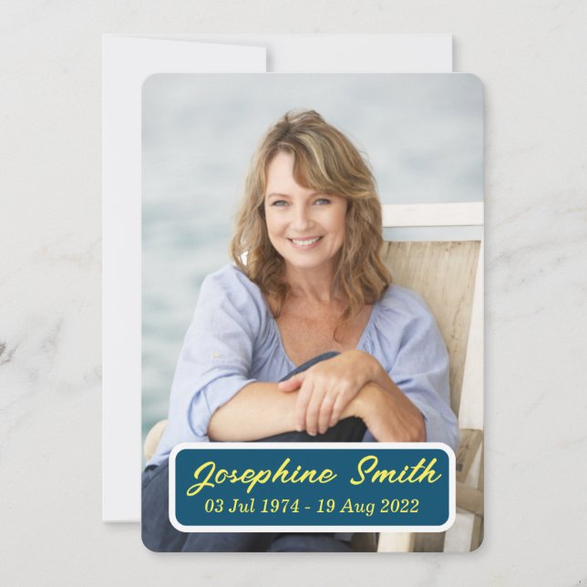 Einladungskarte für die individuelle Bestattungsfe (Vorderseite)