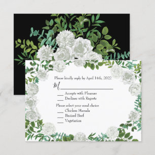 Einladungskarte für die Rose Black & White Peony Einladung