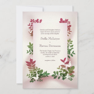 Einladungskarte für die Whimsical Hochzeit im Herb Einladung