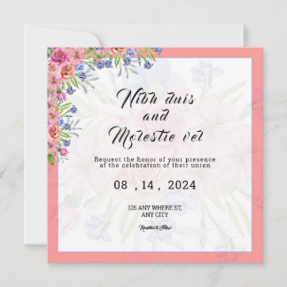 Einladungskarte für die Winterhochzeit-Platz-Blume Einladung