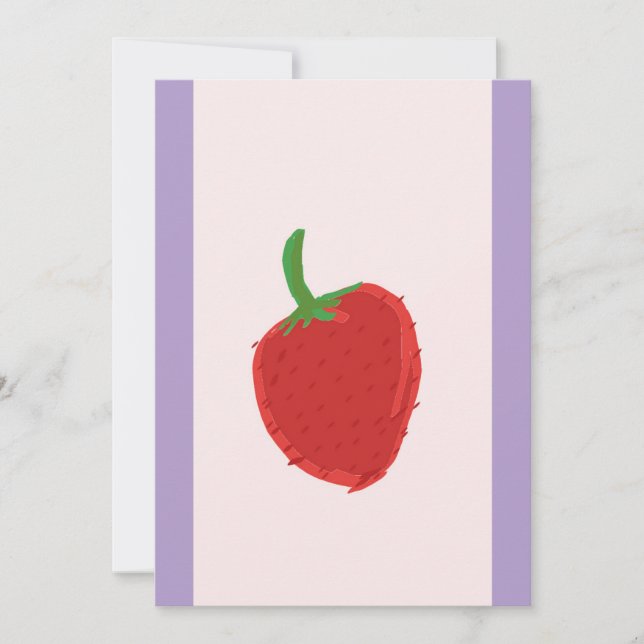 Einladungskarte für Erdbeeren Einladung (Vorderseite)