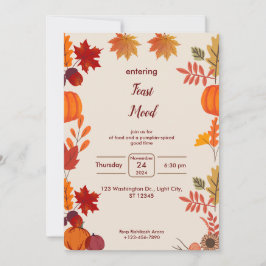 Einladungskarte für Erntedank Einladung