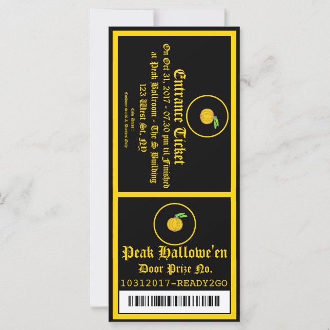 Einladungskarte für Hallowe'en Party 2 (Vorderseite)