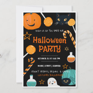 Einladungskarte für Halloween-Party Einladung