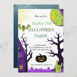 Einladungskarte für Halloween-Party Einladung