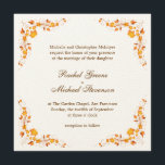 Einladungskarte für Herbst-Blätter Einladung<br><div class="desc">Weiche Herbstblätterung umrahmt Ihr Hochzeitsladen Set. Mit goldenen Farbtönen,  um dieses romantische Gefühl zu schaffen,  ist dies das perfekte Set für Ihre Hochzeit im Herbst.</div>