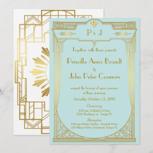 Einladungskarte für Hochzeiten, großartige Goldmin Einladung