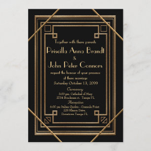 Einladungskarte für Hochzeiten, Großer Gatsby, sch Einladung