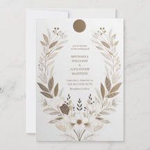 Einladungskarte für Hochzeiten mit Blume