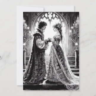 Einladungskarte für Hochzeiten - Schwarz-weiße Rom Einladung