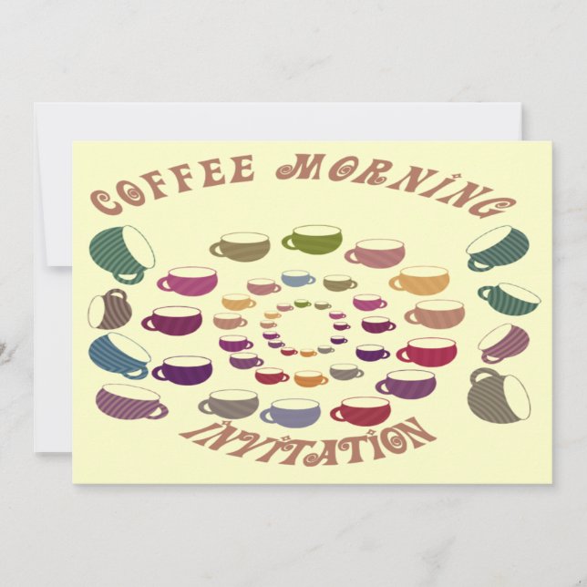 Einladungskarte für Kaffee Einladung (Vorderseite)